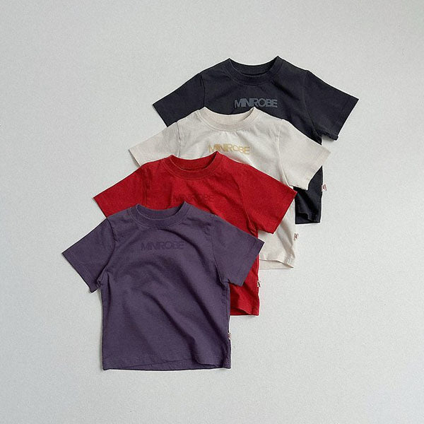 Urban Logo Short Sleeve Tee Korean toddler t-shirt in cream made in Korea