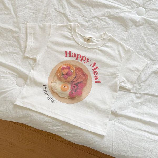 Happy Meal Short Sleeve Tee - Adult Korean kids t-shirt in purple made in Korea