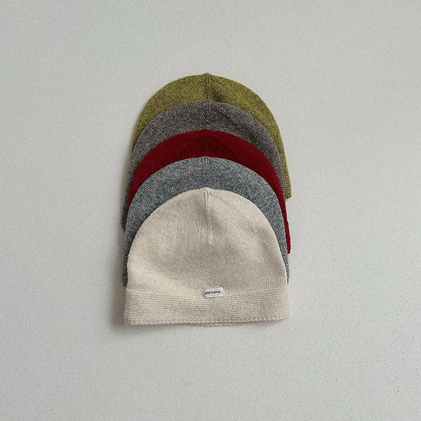 Cookie Beanie Korean toddler accessory in oatmeal made in Korea