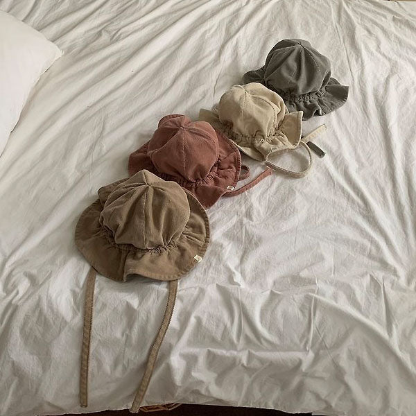 Latte Bucket Hat Korean infant accessory in cream made in Korea