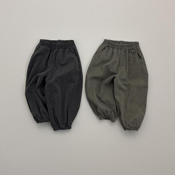 Hina Joggers Korean toddler pants in khaki made in Korea