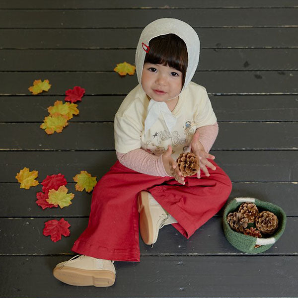 Seolleim Scarf Korean toddler accessory in cream made in Korea