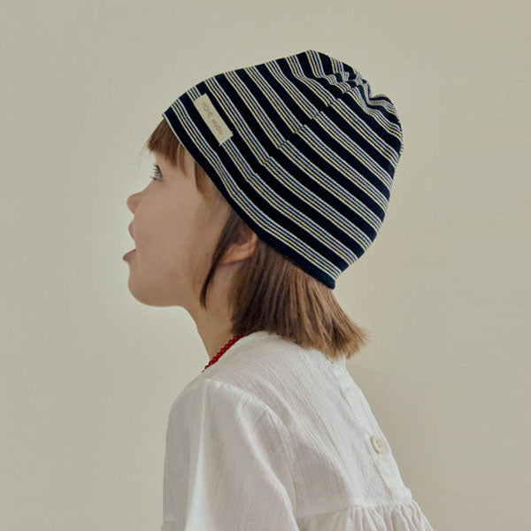 Mome Ribbed Beanie Korean toddler accessory in cream made in Korea