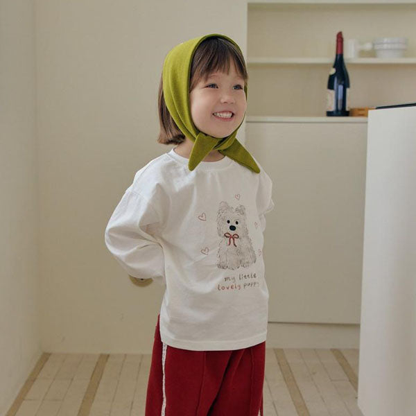 Point Scarf Korean toddler accessory in dot made in Korea