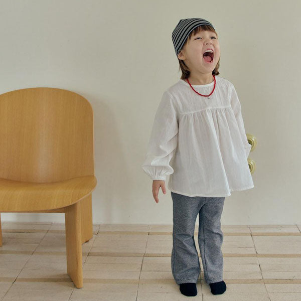 Peach Bootcut Pants Korean toddler pants in brick red made in Korea