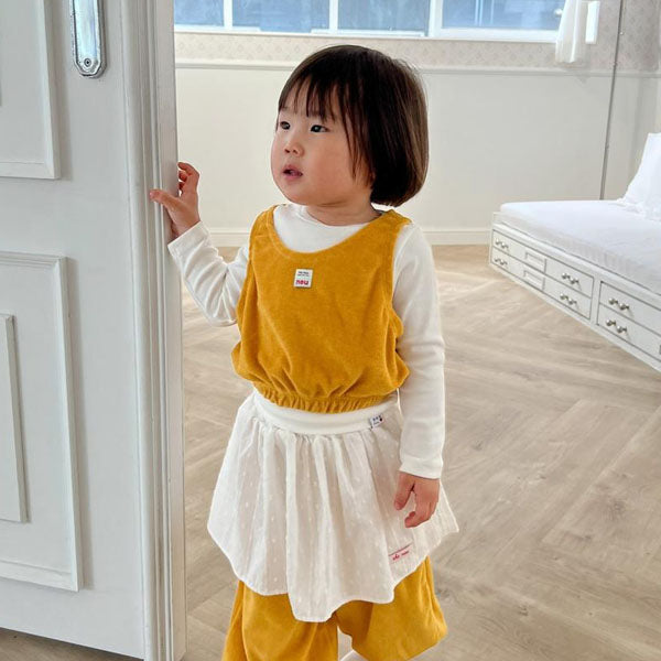 May Skirt Korean infant skirt in ivory made in Korea