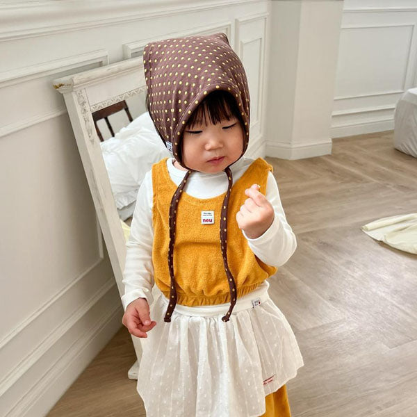 Coco Bandana Korean toddler bandana in cream made in Korea
