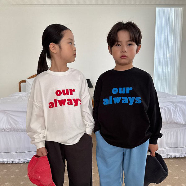 Always Tee Korean toddler t-shirt in ivory made in Korea