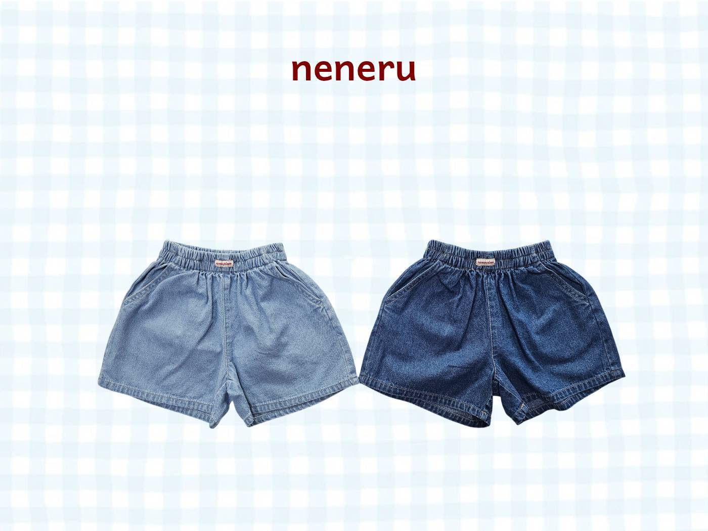Mille Shorts Korean infant shorts in light denim made in Korea