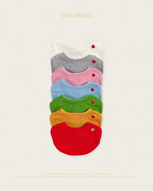 Rainbow Bib Korean infant accessory in cream made in Korea