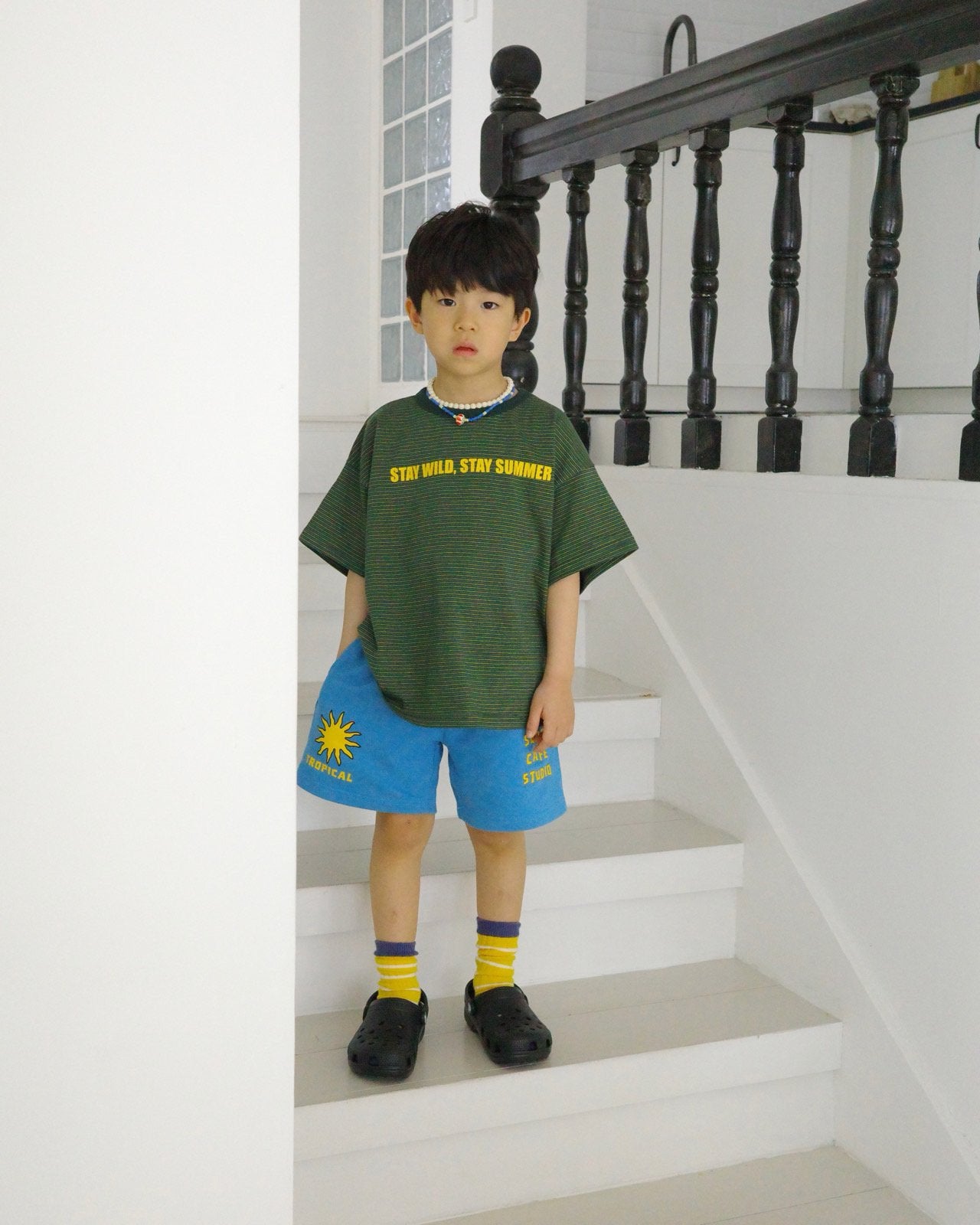 Sunkist Pants Korean toddler pants in indie blue made in Korea
