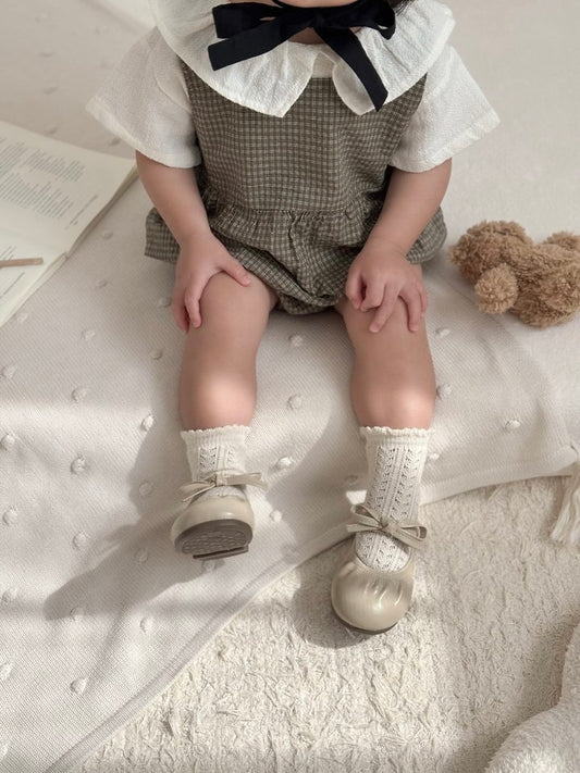 Buzz Collar Blouse Korean infant blouse in beige made in Korea