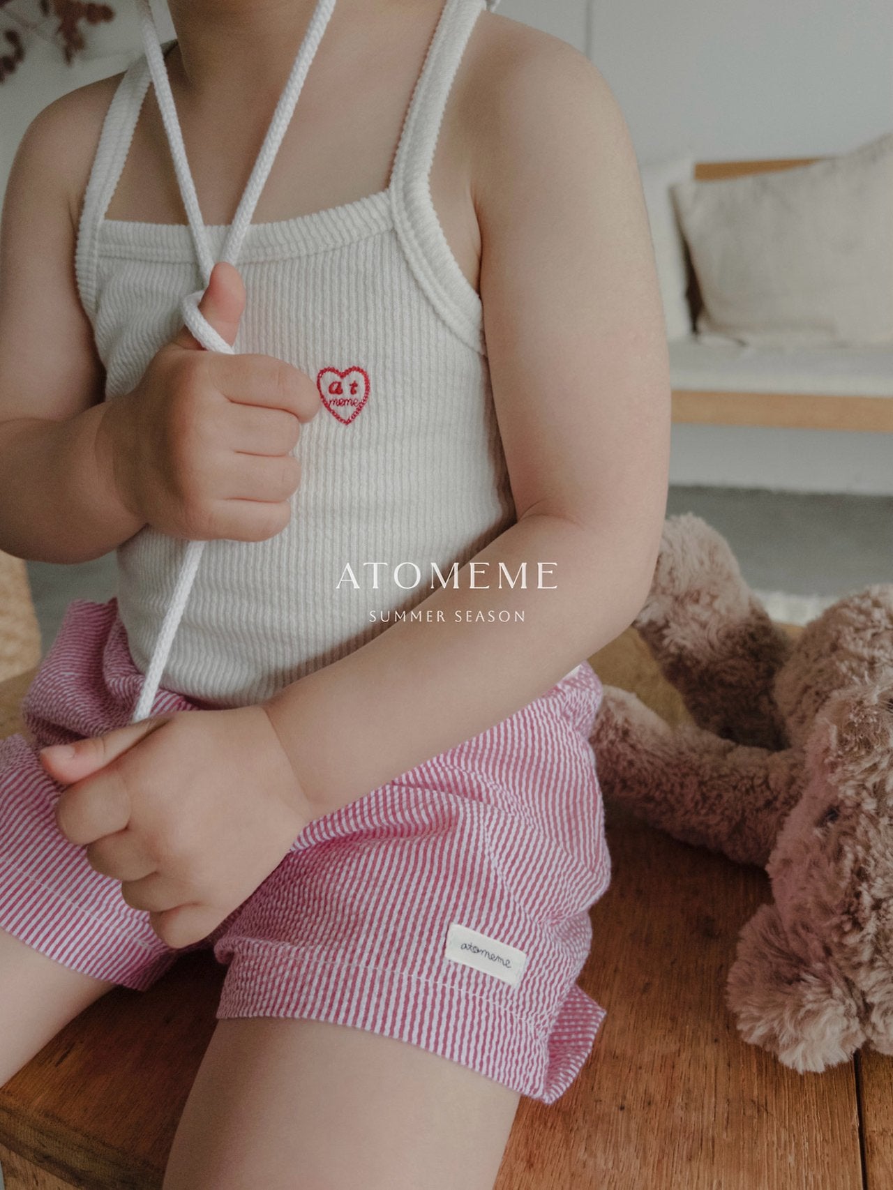 Eddie Tank Top Tee Korean toddler t-shirt in ivory made in Korea