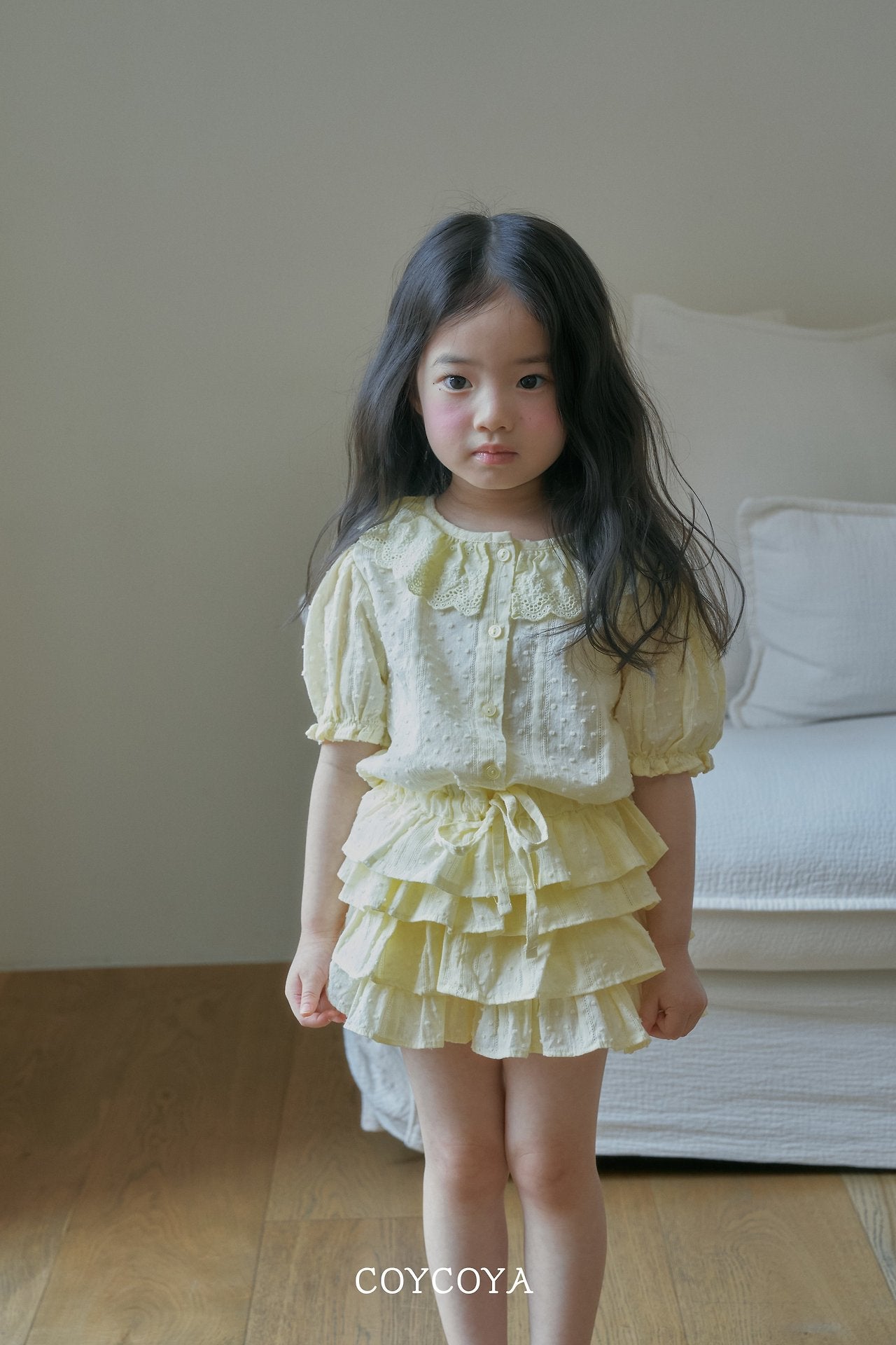 Lace Blouse Korean toddler blouse in ivory made in Korea