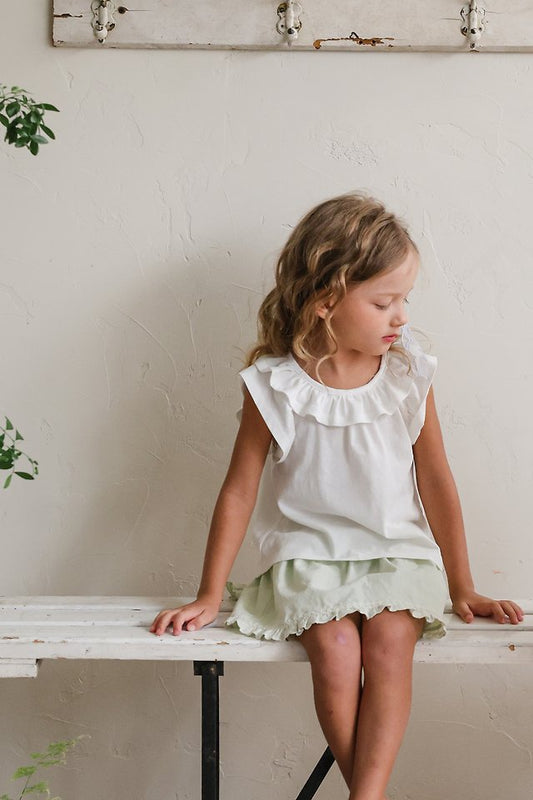 Kirby Tee Korean toddler t-shirt in ivory made in Korea