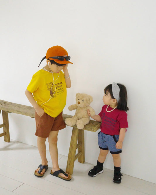 Mechanic Tee Korean toddler t-shirt in purple made in Korea