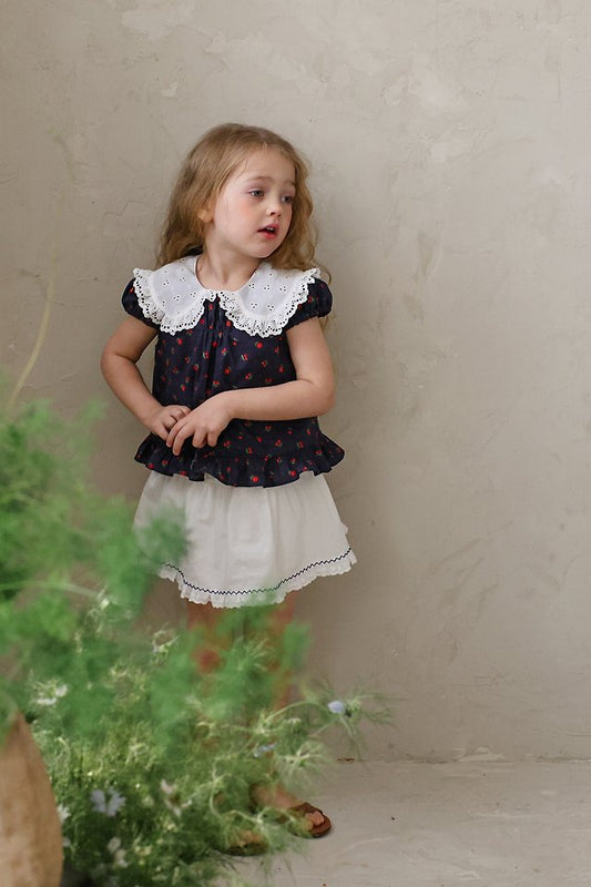 Hailey Skirt Leggings Korean toddler pants in ivory made in Korea