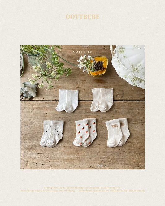 Newborn Socks Korean infant accessory in pattern made in Korea