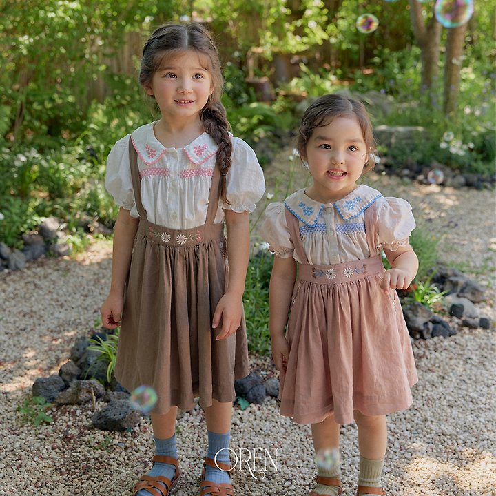 Serene Smocked Blouse Korean toddler blouse in pink made in Korea