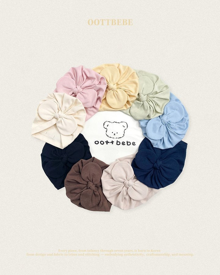 Haute Turban Korean infant hair accessories in cream made in Korea