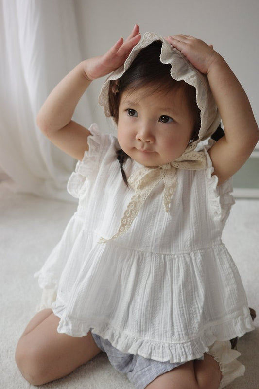 Ilang Tank Top Korean infant tank top in ivory made in Korea