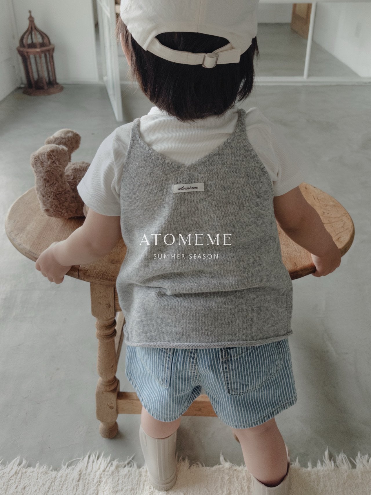 Lucy Denim Shorts Korean toddler shorts in light denim made in Korea