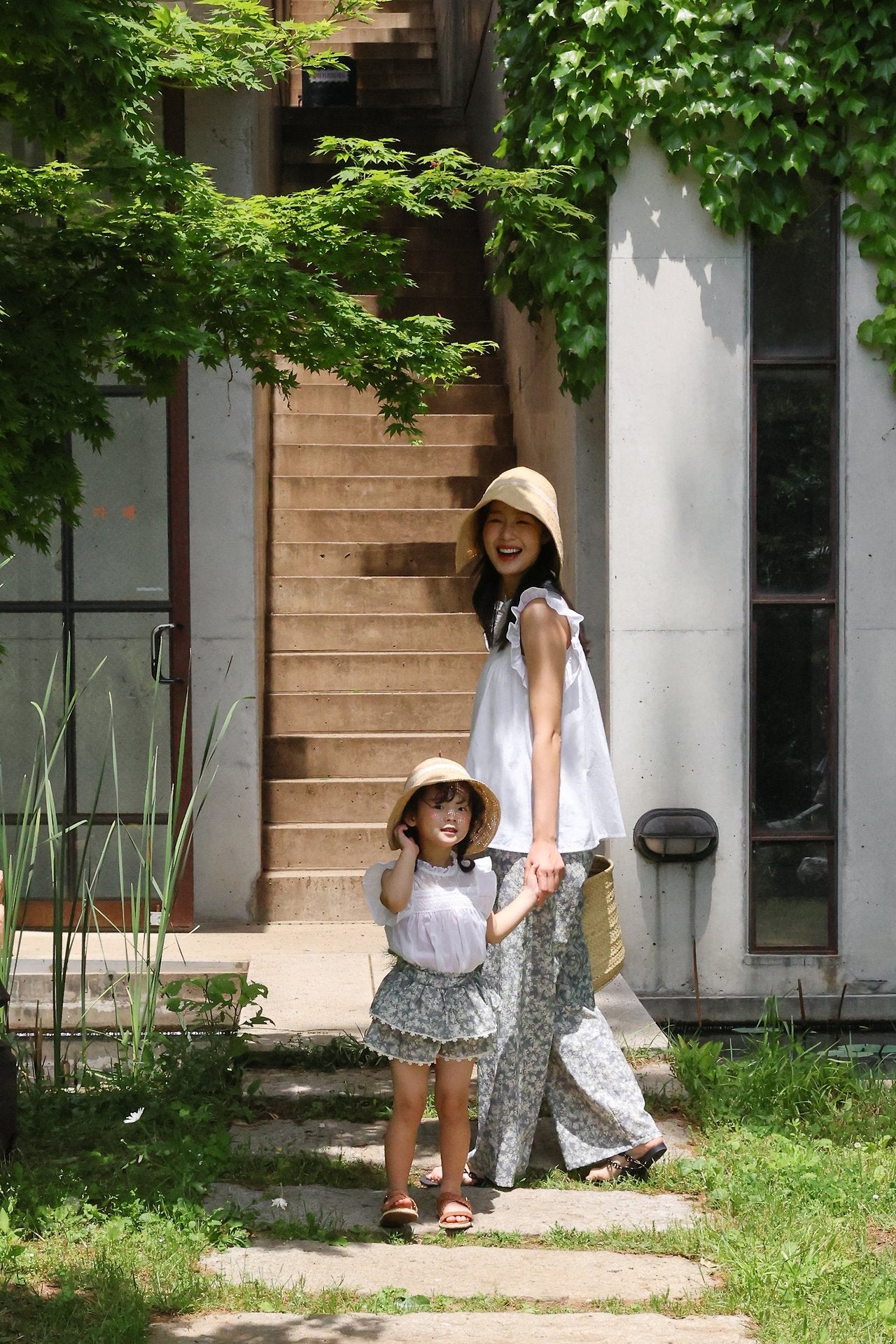 Melange Pants Korean kids pants in cream made in Korea