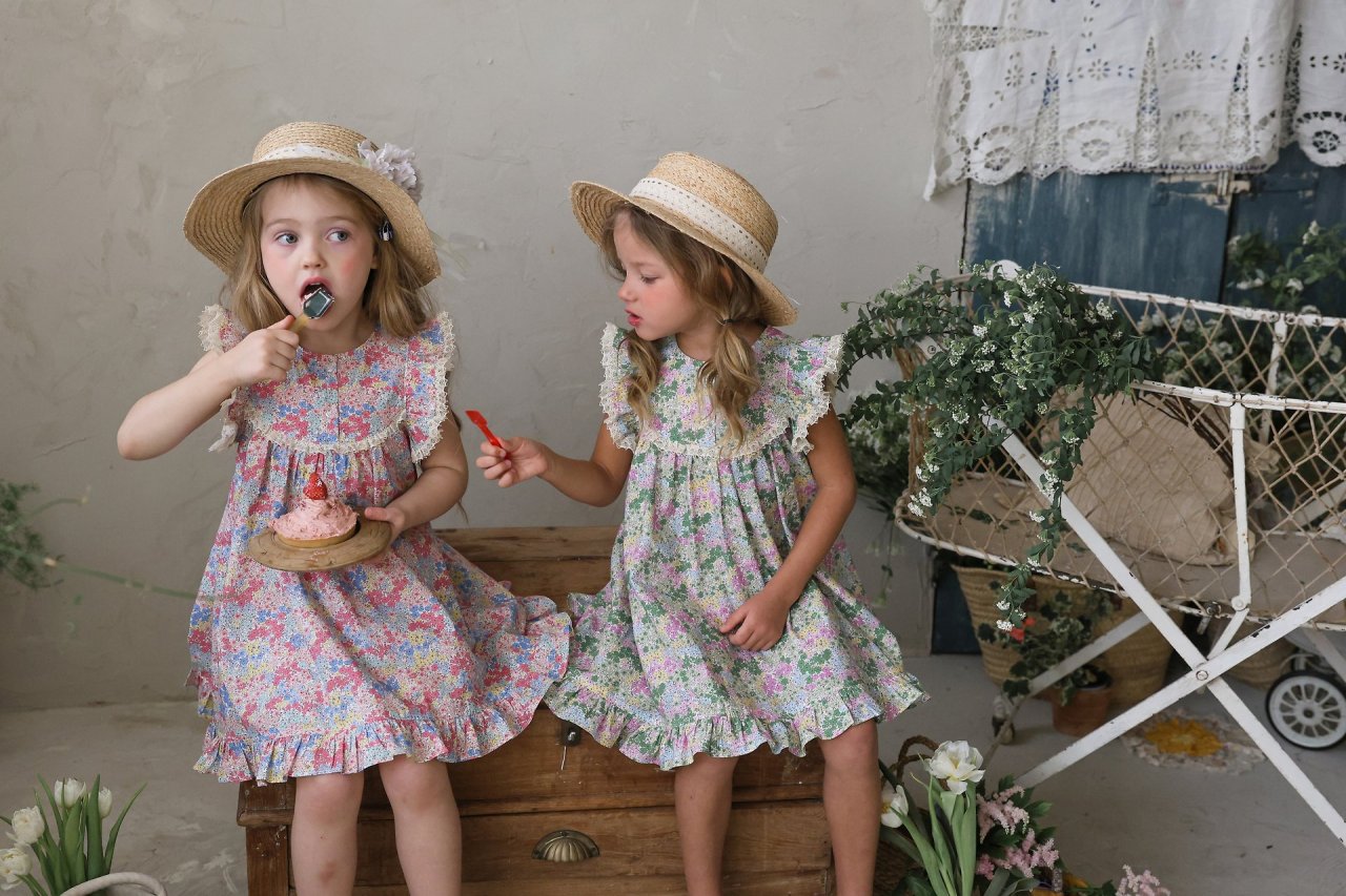 Petite Song Dress Korean toddler dress in pink made in Korea