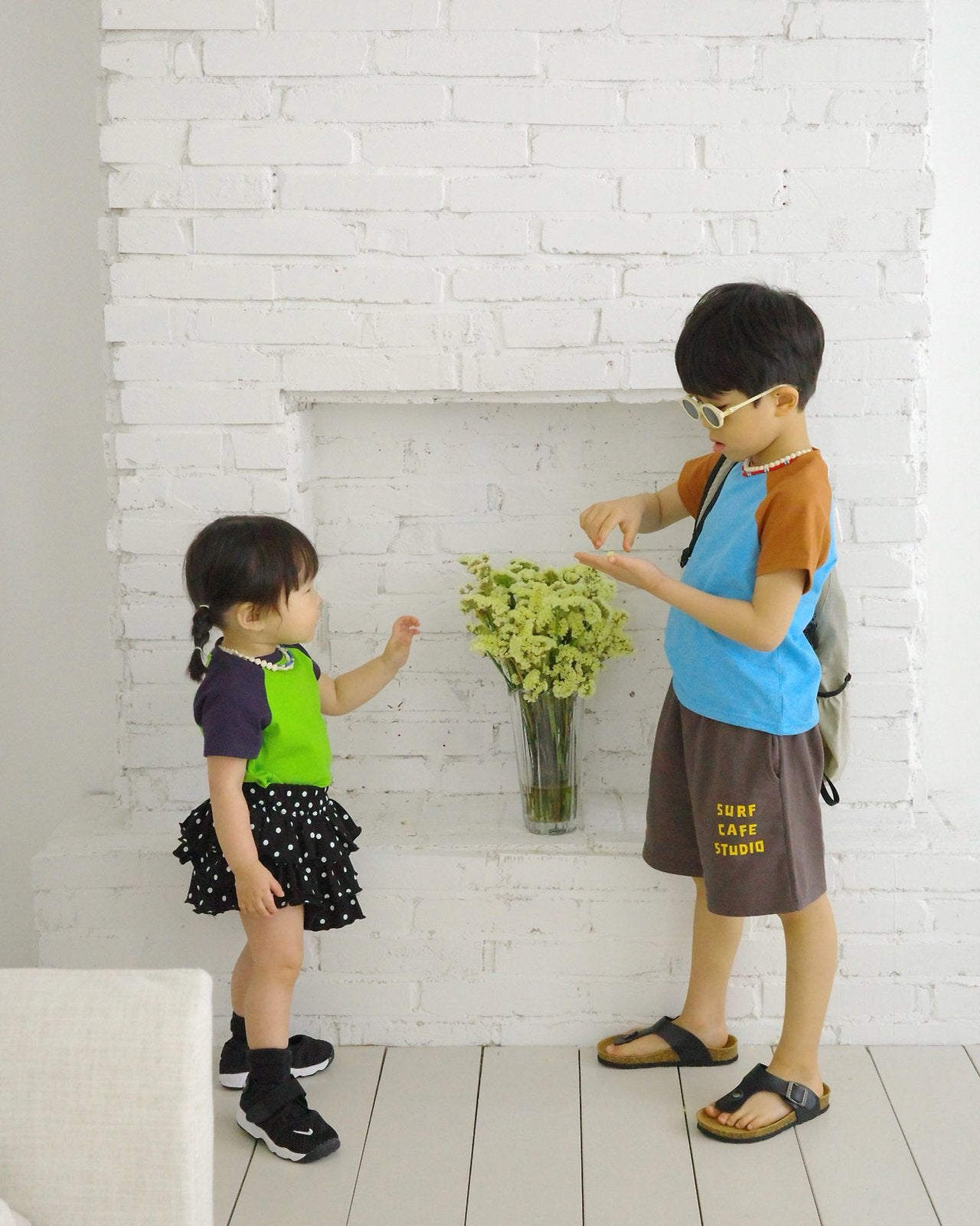 Raglan Shooting Tee Korean toddler t-shirt in sky blue made in Korea