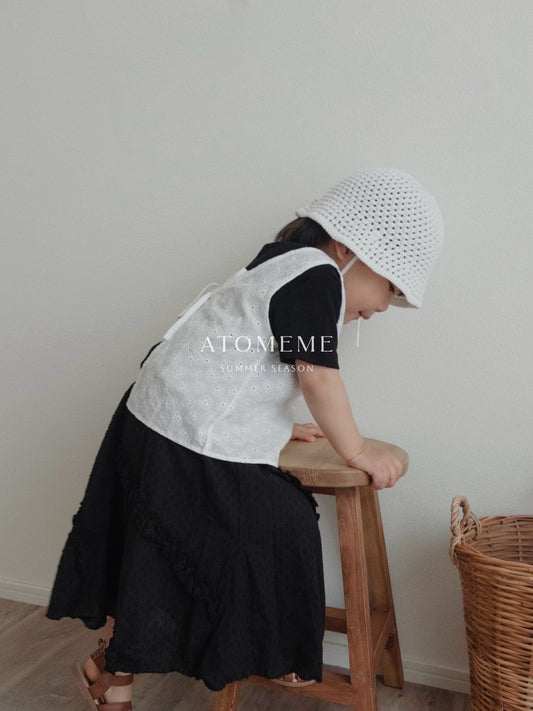 Daisy Blouse Korean toddler blouse in ivory made in Korea