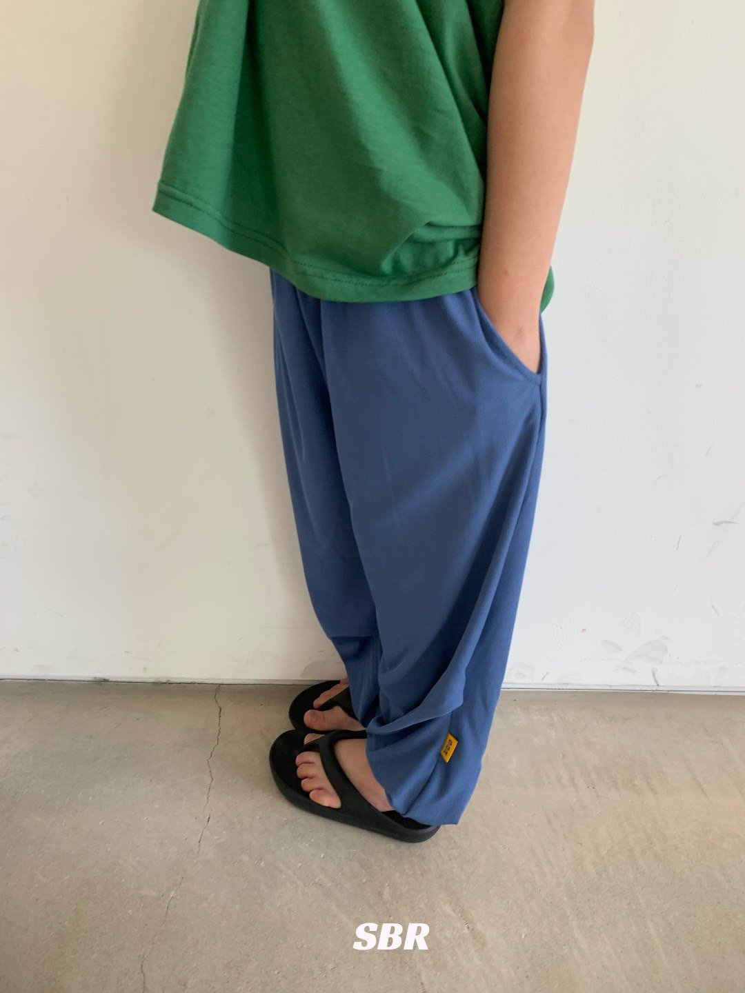 Aircon Pants Korean toddler pants in blue made in Korea