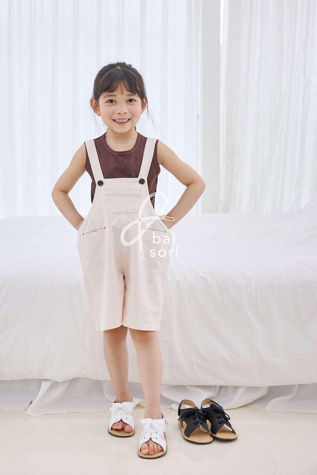 BB469 Like Sandals Korean toddler shoes in white made in Korea