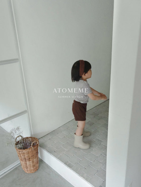 Ciel Stripe Tee Korean toddler t-shirt in ivory made in Korea