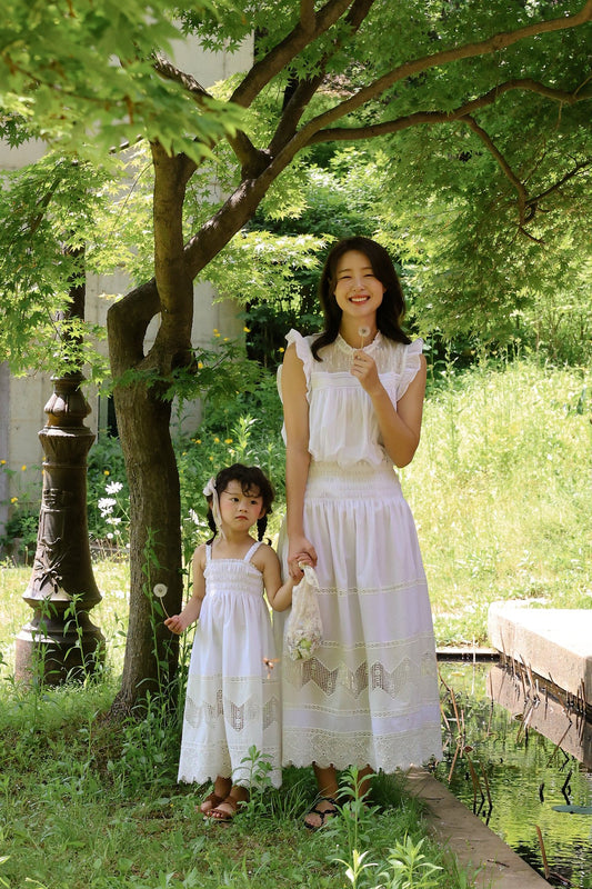 Dreaming Skirt - Mom Korean kids skirt in ivory made in Korea