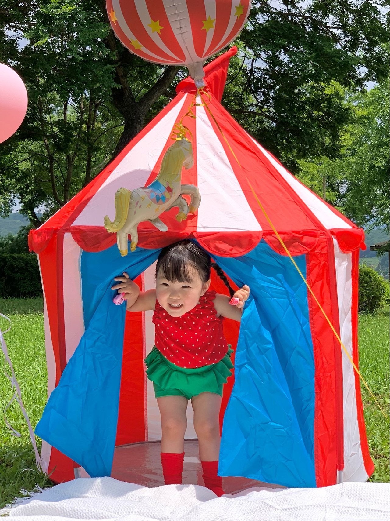 Berry Set Korean toddler set in red made in Korea