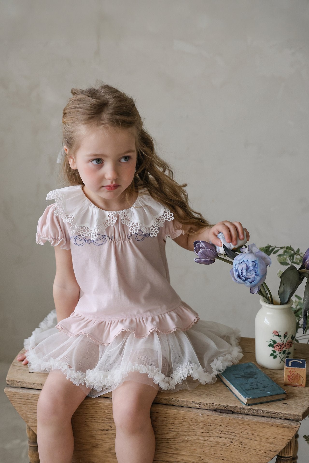Rofi Tee Korean toddler t-shirt in ivory made in Korea