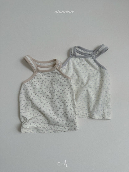 Renee Tank Top Korean toddler tank top in blue floral made in Korea