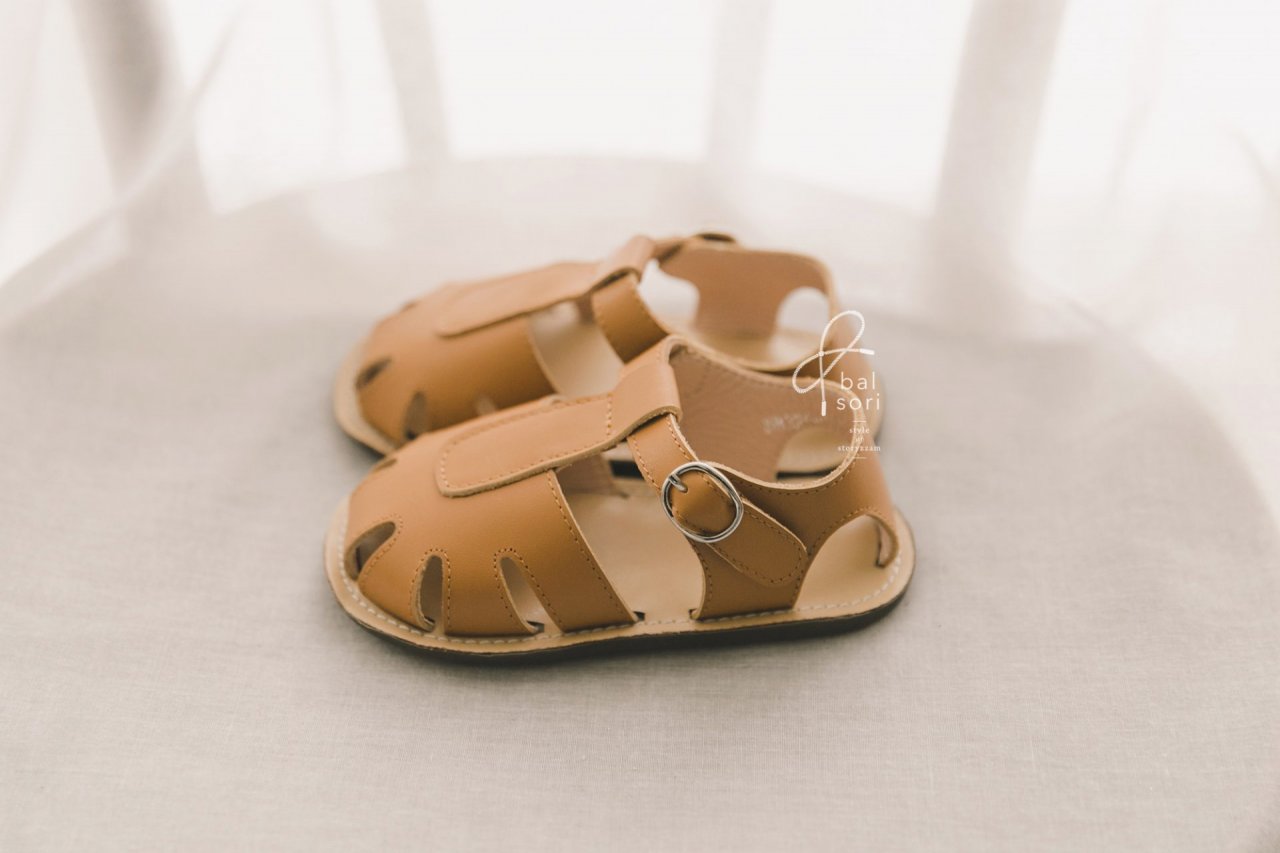 BB325 Zepit Korean infant shoes in brown made in Korea
