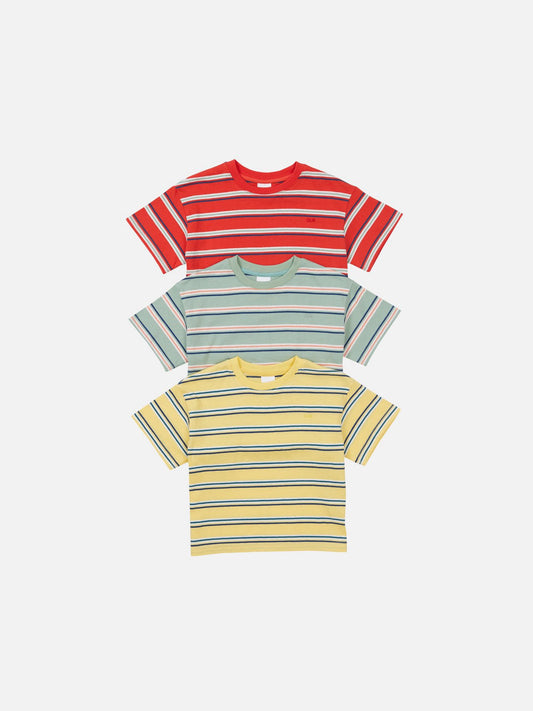 Aide Stripe Tee Korean toddler t-shirt in red made in Korea