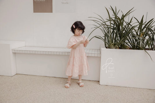 BB349 Tweed Pearl Korean toddler shoes in white made in Korea