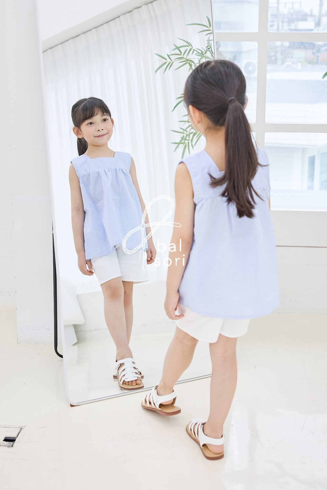 BB473 Luka Sandals Korean toddler shoes in white made in Korea