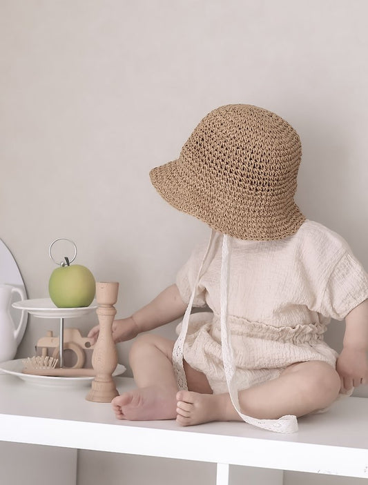 Wrinkle Blouse Korean infant blouse in blue made in Korea