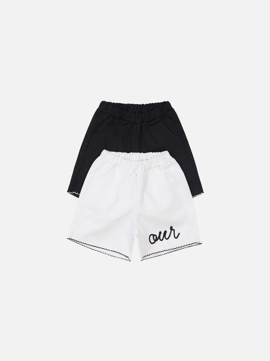 Picot Pants Korean toddler pants in ivory made in Korea