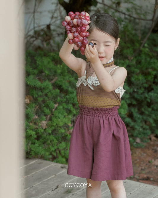 Martino Skort Korean toddler skort in burgundy made in Korea