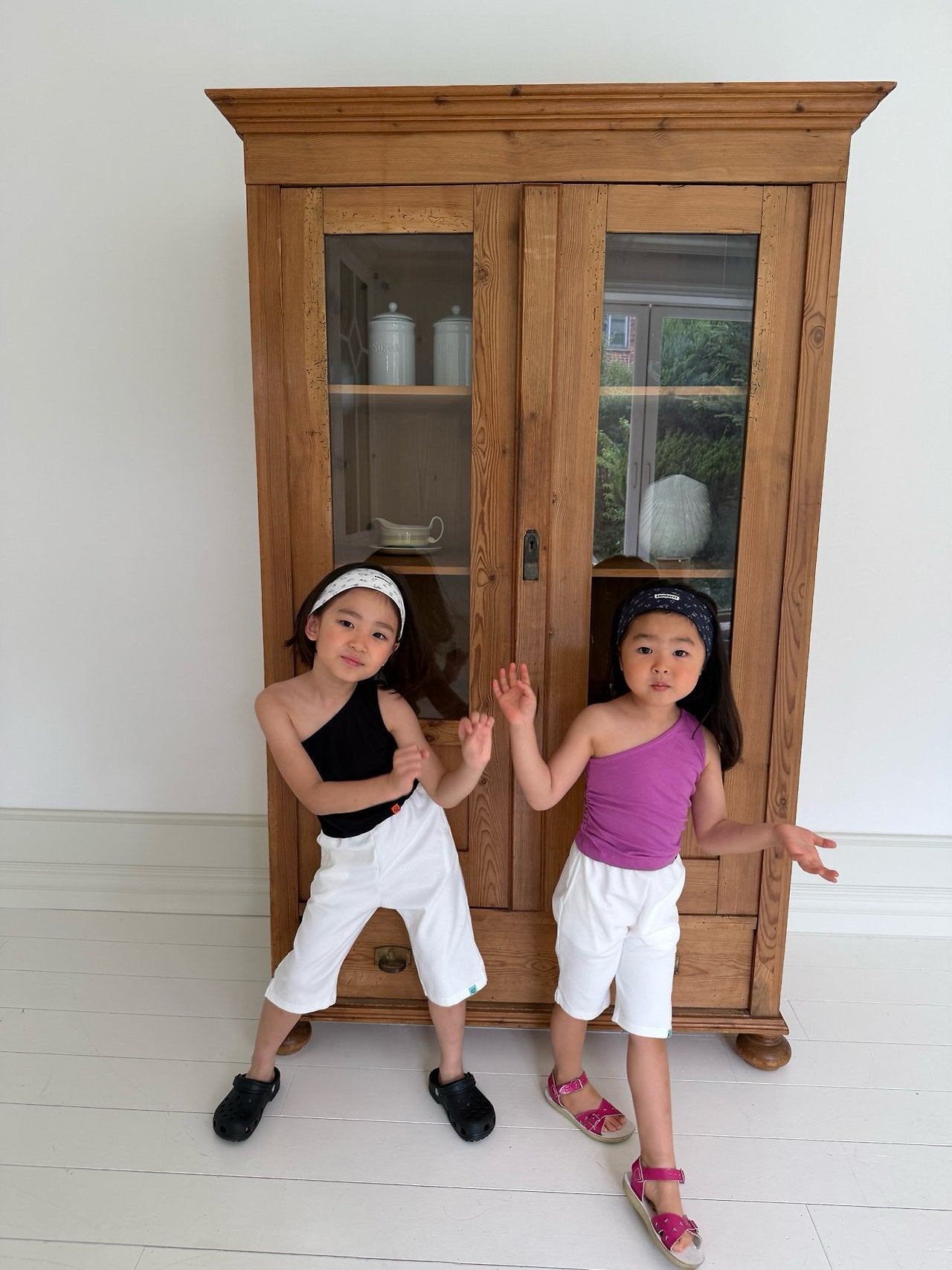Asymmetrical Tank Top Korean toddler tank top in black made in Korea