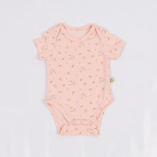 SS Butter Floral Bodysuit Korean infant bodysuit in white made in Korea
