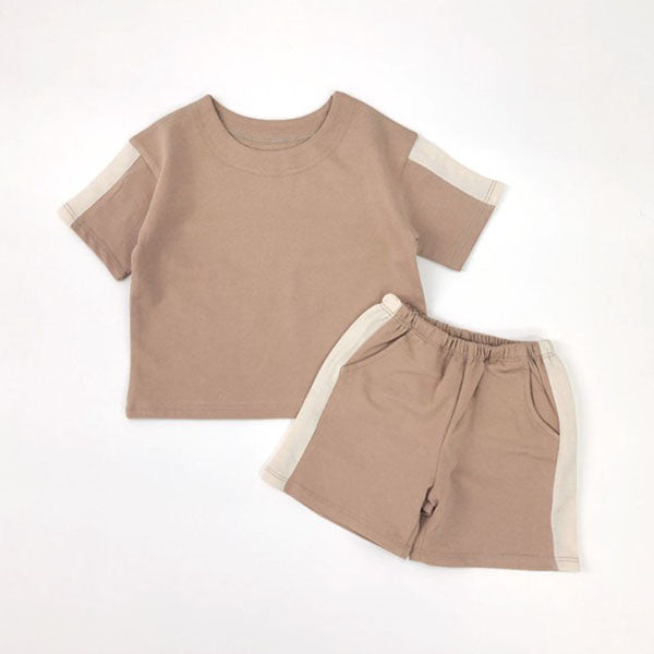 SS Lining Top & Bottom Set Korean toddler loungewear in pink made in Korea