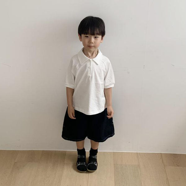Stitch Denim Pants Korean toddler pants in blue black(deep blue) made in Korea