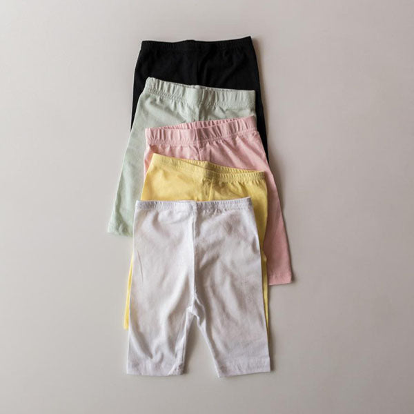 Ice Knee-Length Leggings Korean toddler pants in black made in Korea