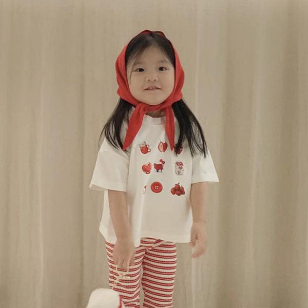 Fondue Keycap Tee Korean infant t-shirt in lemon made in Korea